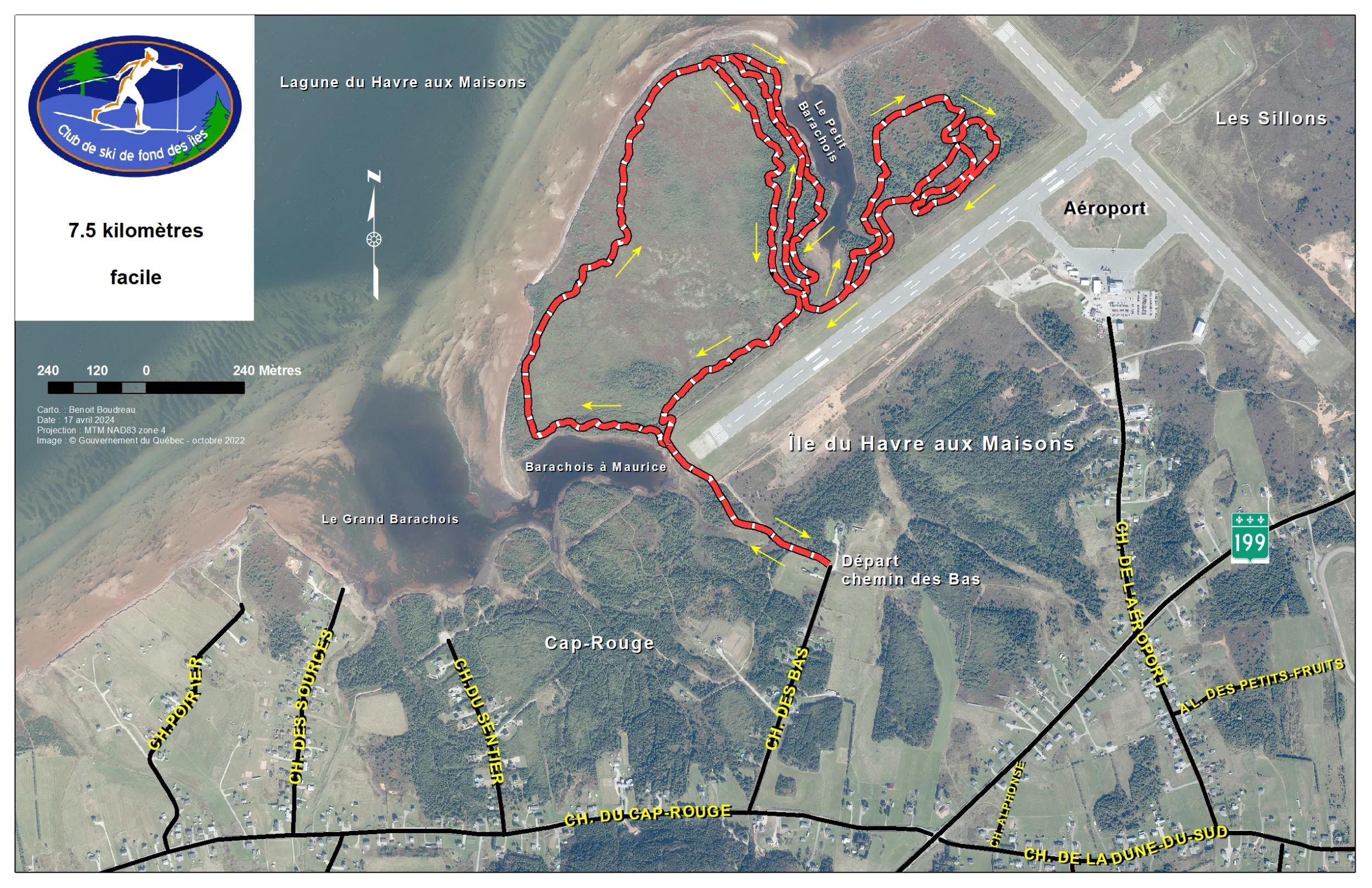Plan des sentiers - secteur Havre-aux-Maisons